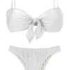Set Shimmer-White Bandeau-Knot Essential