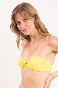 Top Amarelo Bandeau-Crispy