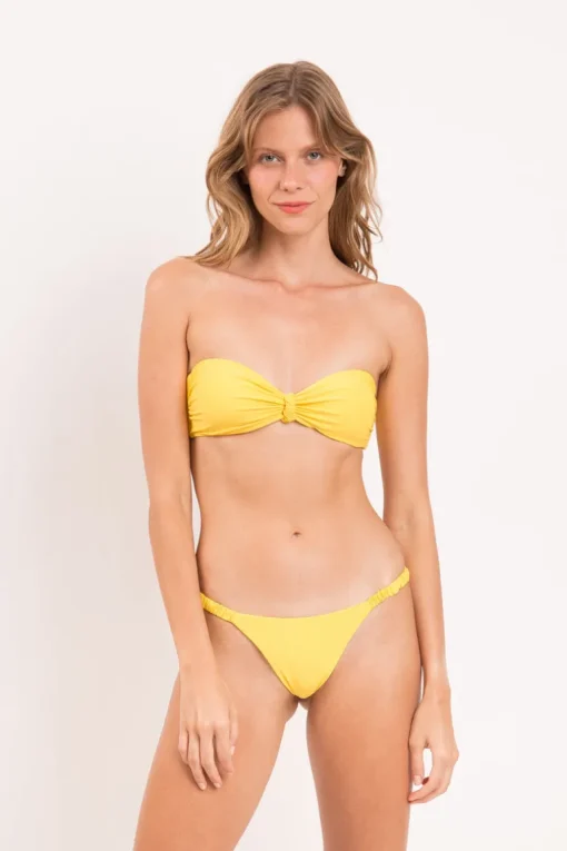 Top Amarelo Bandeau-Crispy