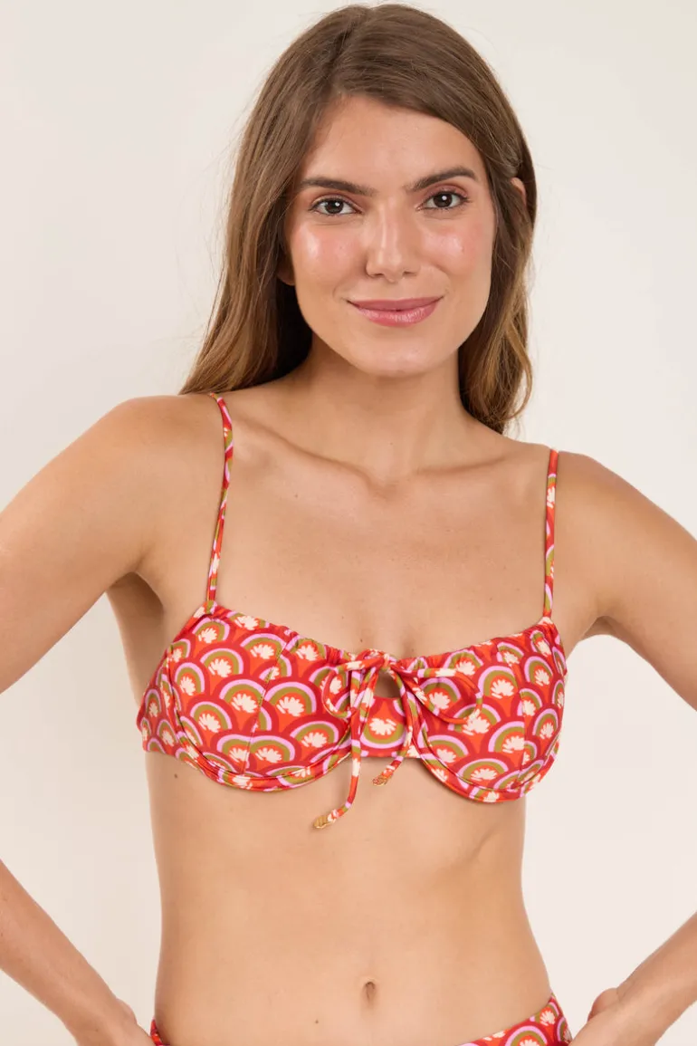Top Floral-Scales Balconet-Tie