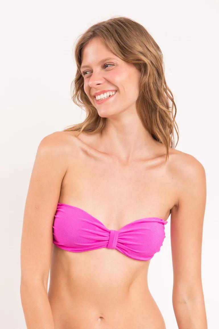 Top Malibu-Rosa Bandeau-Duo