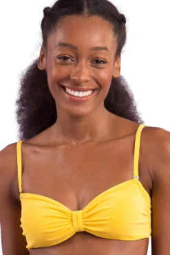 Top Malibu-Yellow Bandeau-Duo