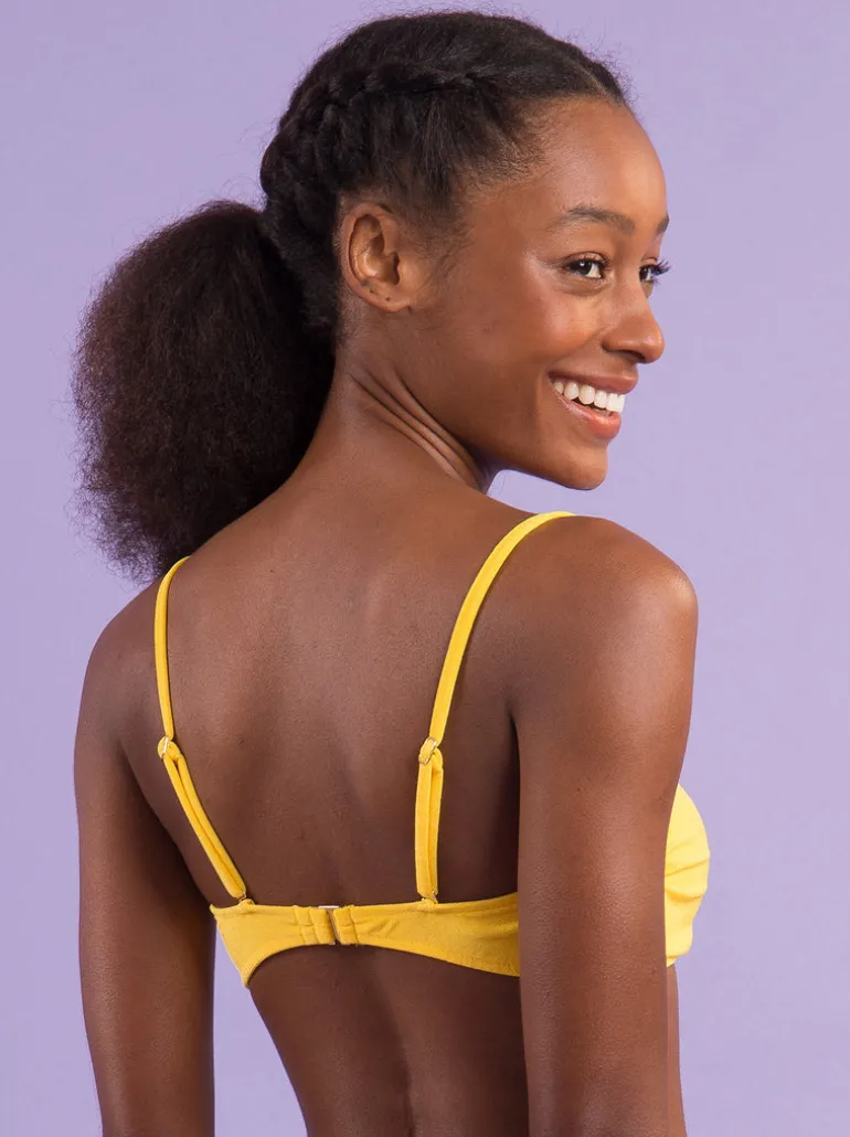 Top Malibu-Yellow Bandeau-Duo
