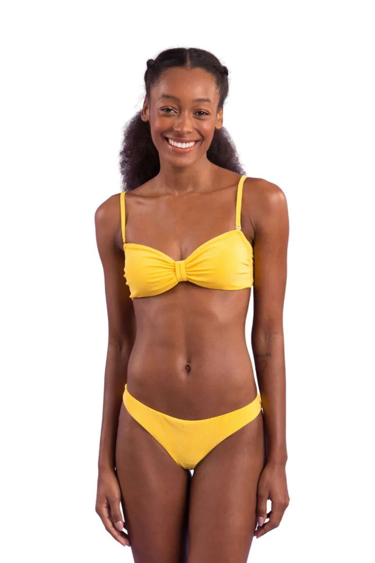 Top Malibu-Yellow Bandeau-Duo