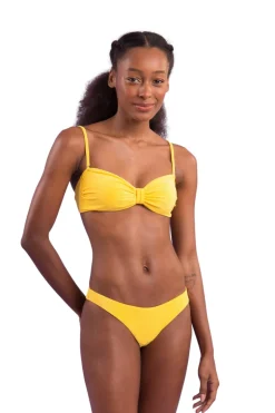 Top Malibu-Yellow Bandeau-Duo