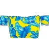 Top Palmeira Azul Off Shoulder