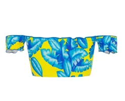 Top Palmeira Azul Off Shoulder