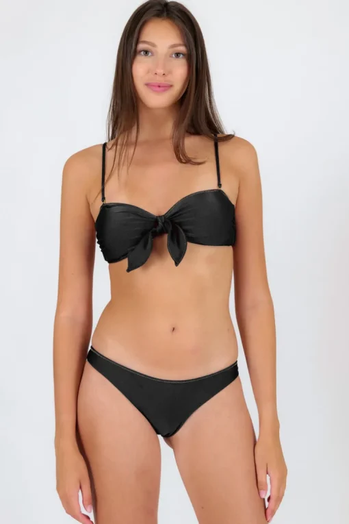 Top Shimmer-Black Bandeau-No