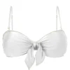 Top Shimmer-White Bandeau-Knot