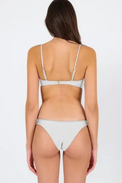 Top Shimmer-White Bandeau-Knot